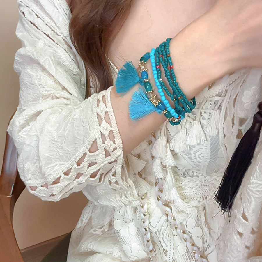 Tassel Rice Bead Bracelet Apparel and Accessories