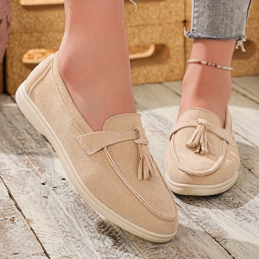 Tassel Round Toe Slip-Ons Apparel and Accessories