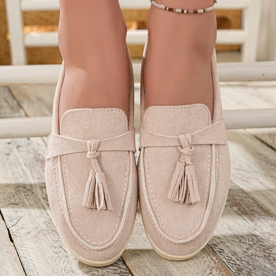 Tassel Round Toe Slip-Ons Apparel and Accessories