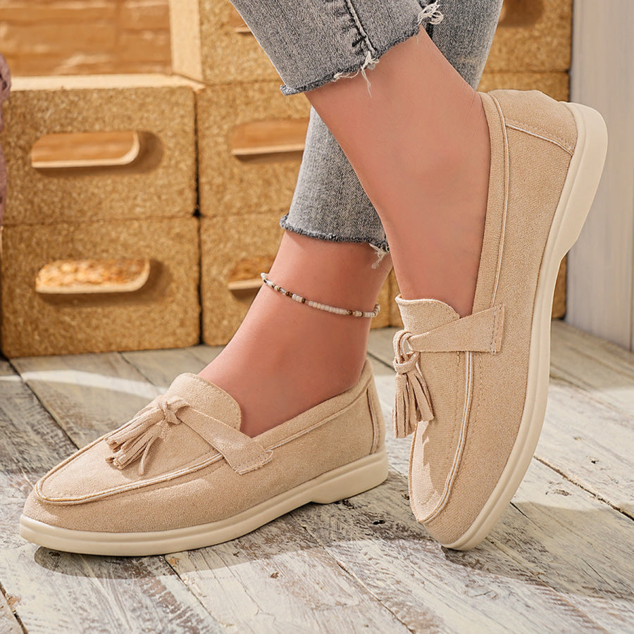 Tassel Round Toe Slip-Ons Apparel and Accessories