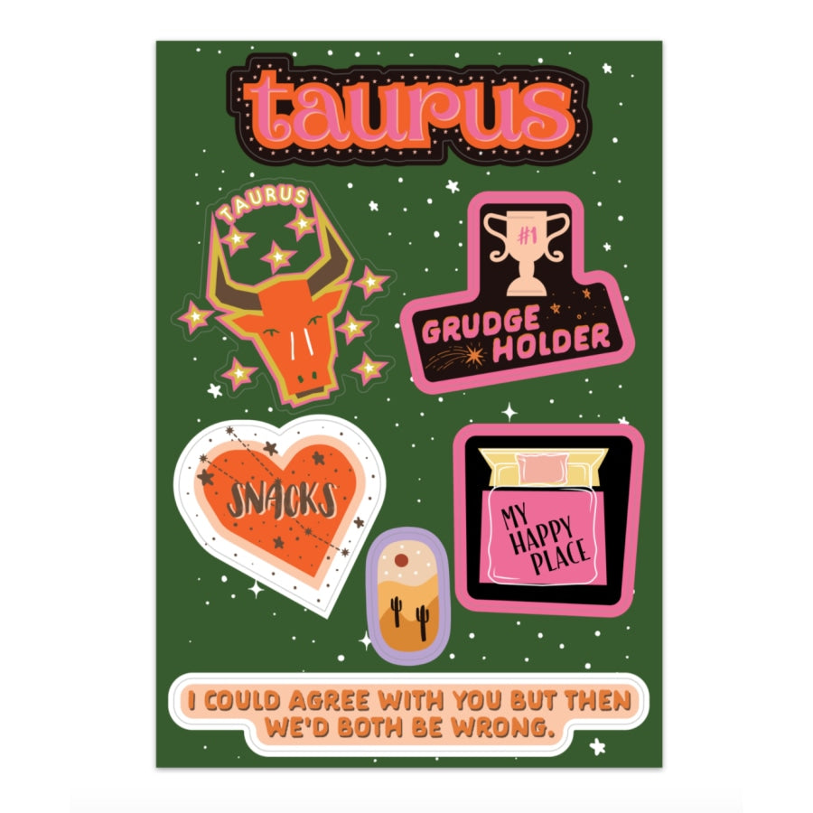 Taurus Astrological Sticker Sheet sticker