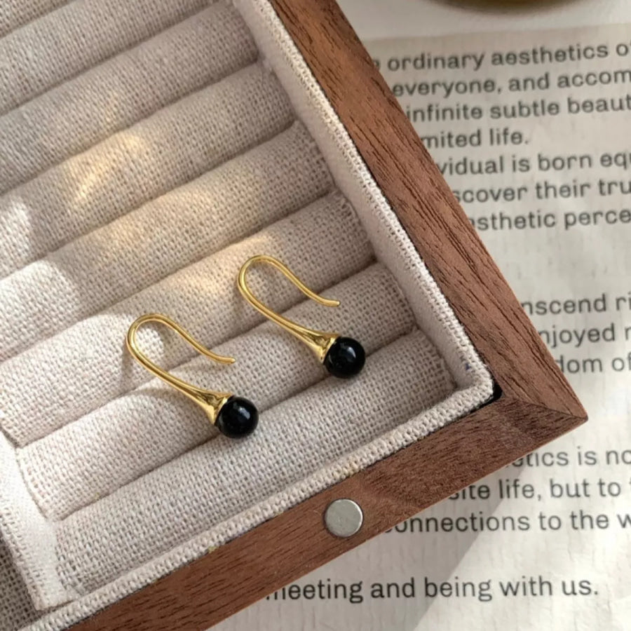 Teardrop Hook Earrings Gold / One Size Apparel and Accessories