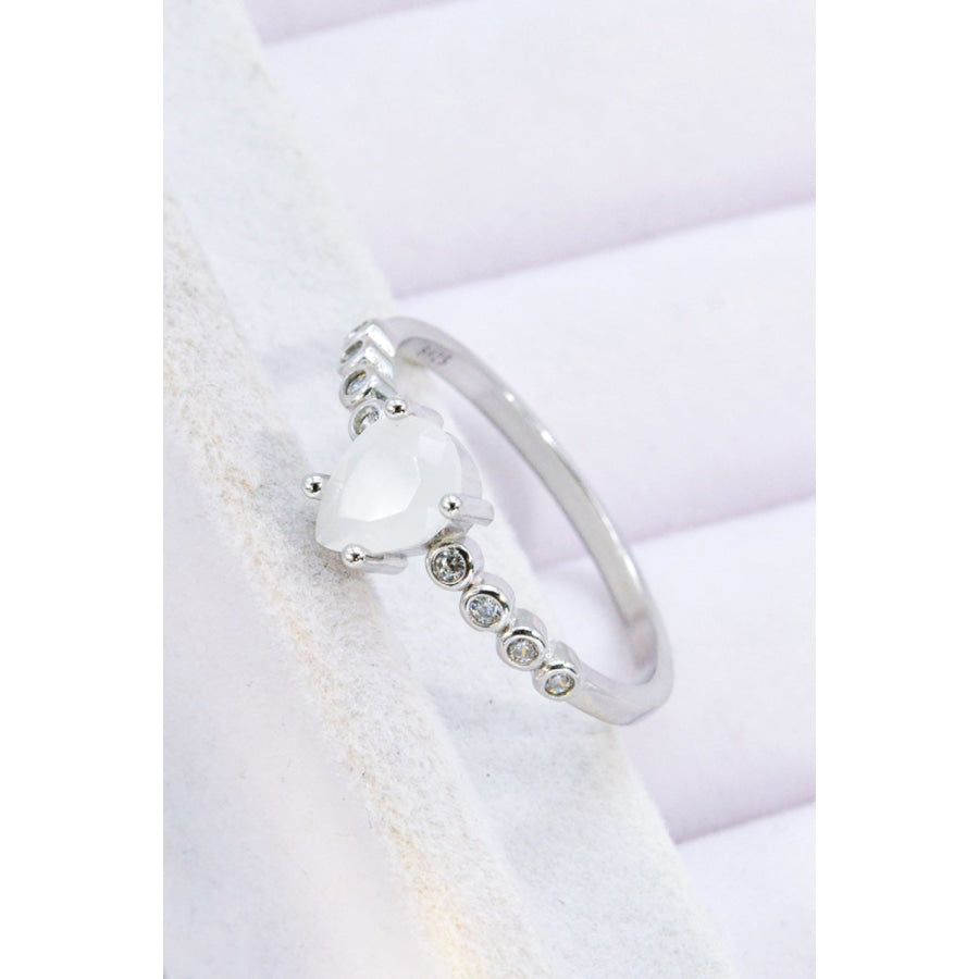 Teardrop Natural Moonstone Ring