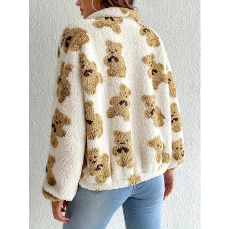 Teddy Bear Fuzzy Zip-Up Jacket Apparel and Accessories
