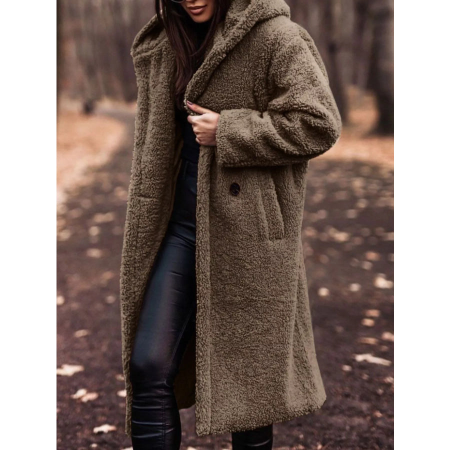 Teddy Bear Hooded Longline Outerwear Apparel and Accessories