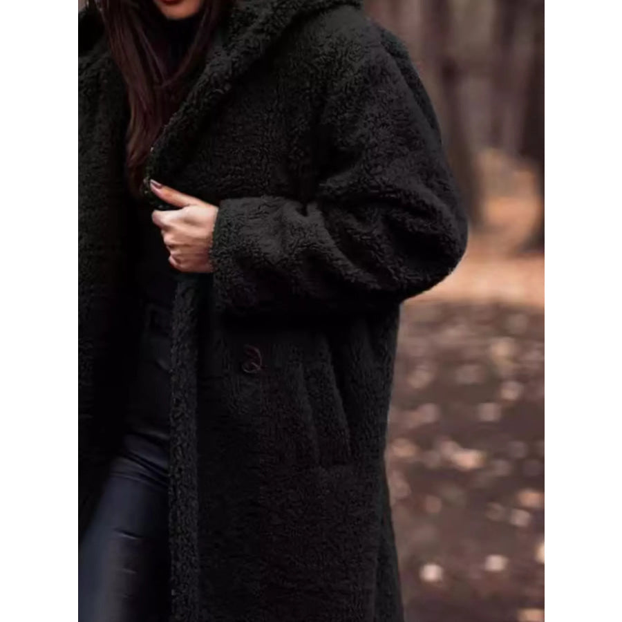 Teddy Bear Hooded Longline Outerwear Apparel and Accessories