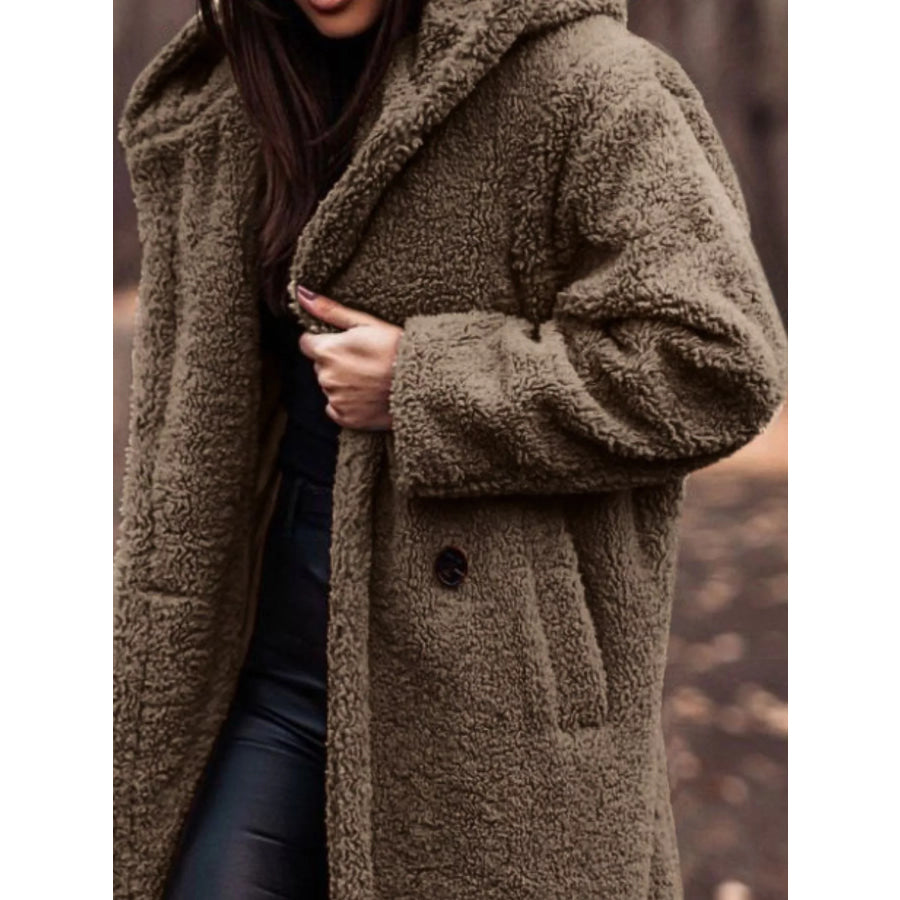 Teddy Bear Hooded Longline Outerwear Apparel and Accessories