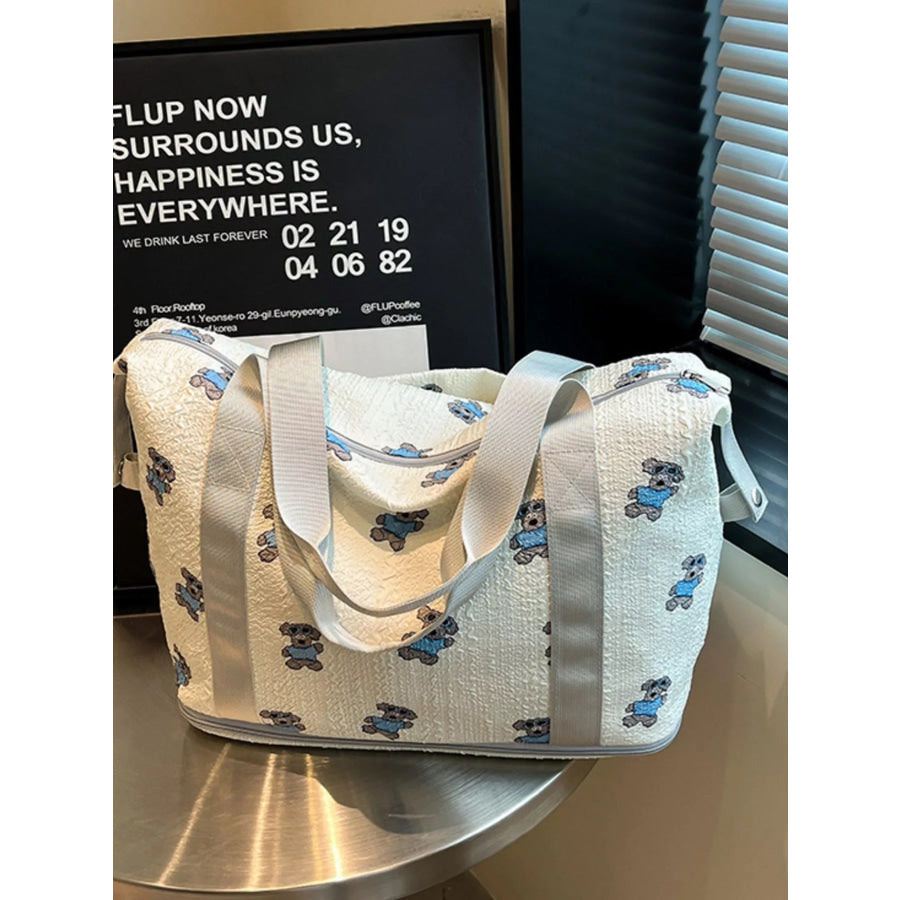 Teddy Bear Print Travel Bag Apparel and Accessories