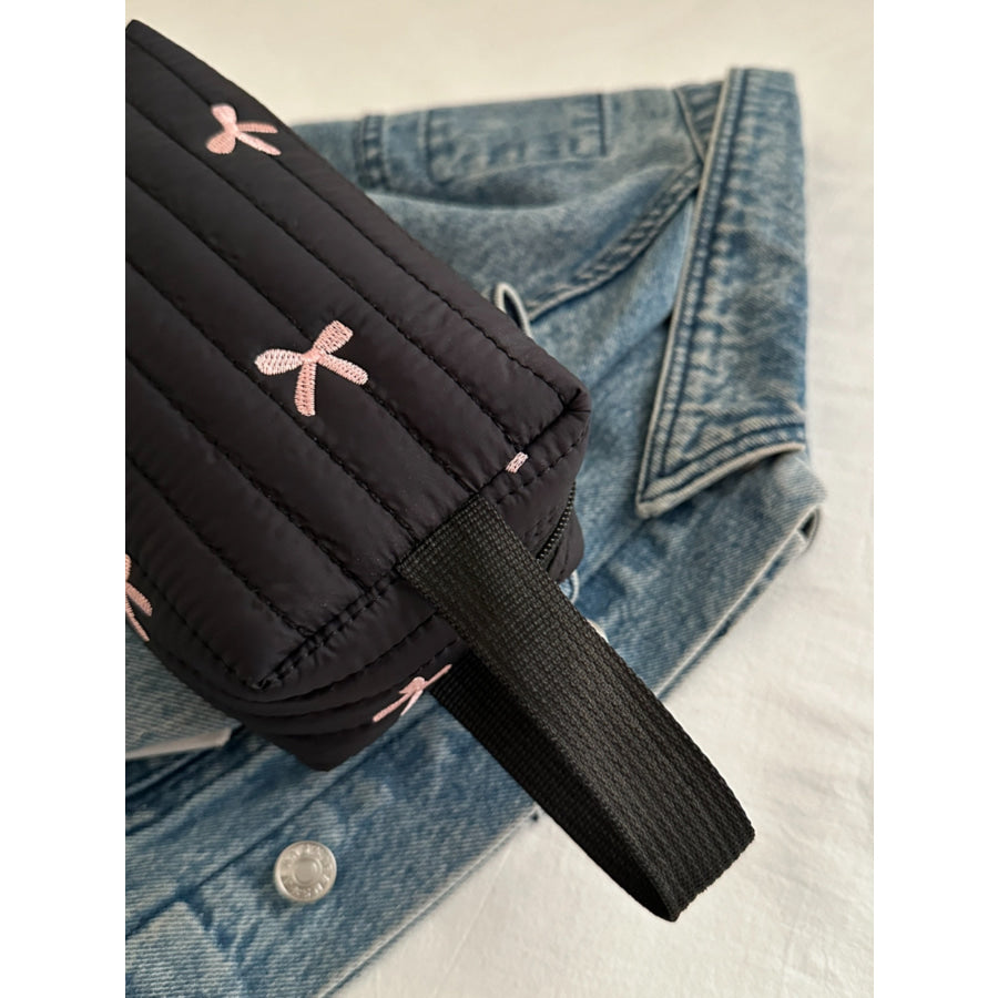 Texture Contrast Bow Wristlet Apparel and Accessories