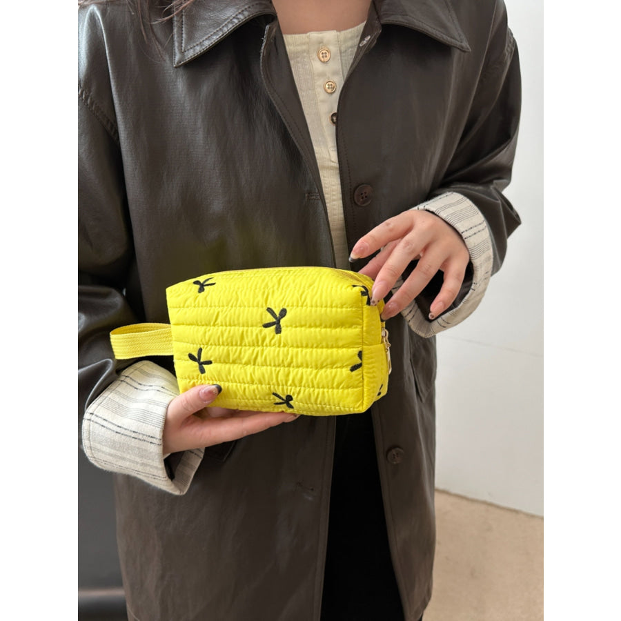 Texture Contrast Bow Wristlet Apparel and Accessories