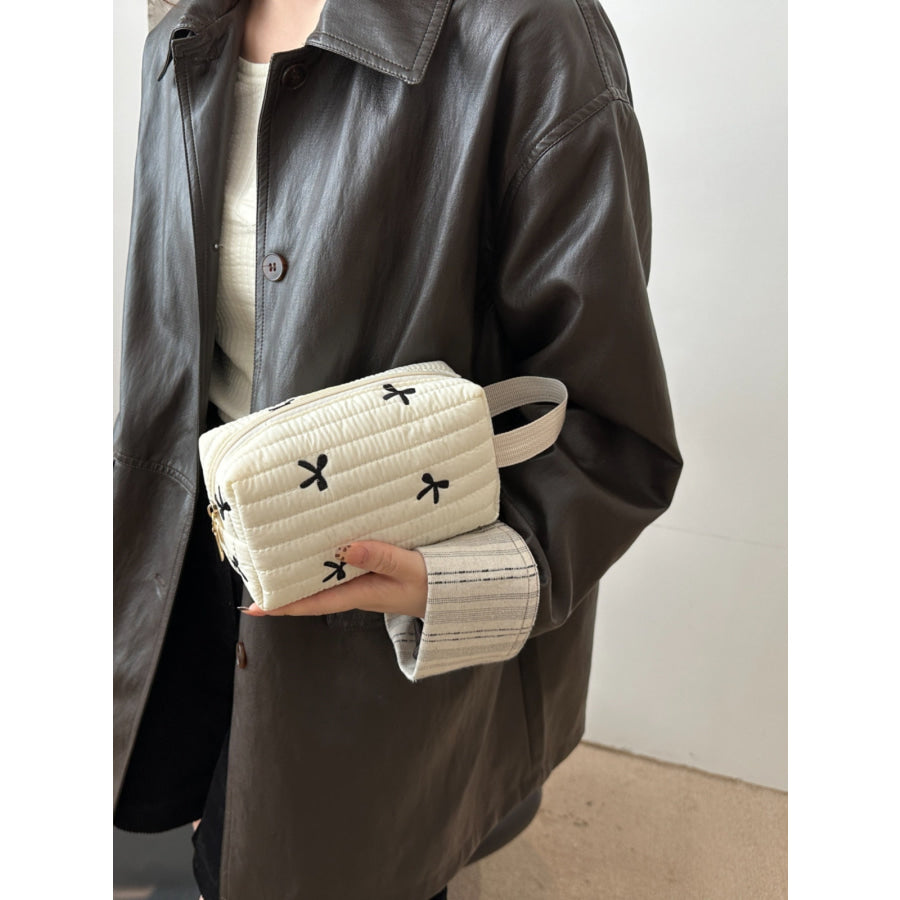 Texture Contrast Bow Wristlet Apparel and Accessories