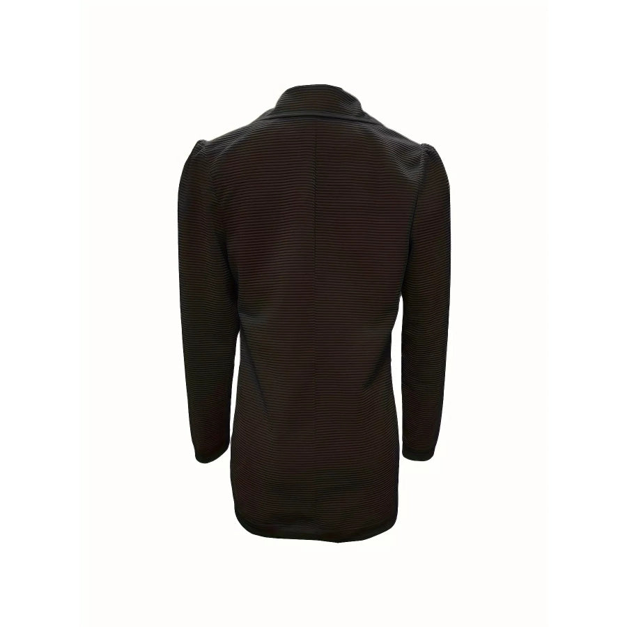 Texture Knit Double-Breasted Blazer Apparel and Accessories