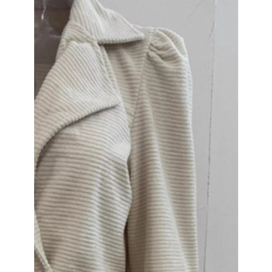 Texture Knit Double-Breasted Blazer Apparel and Accessories