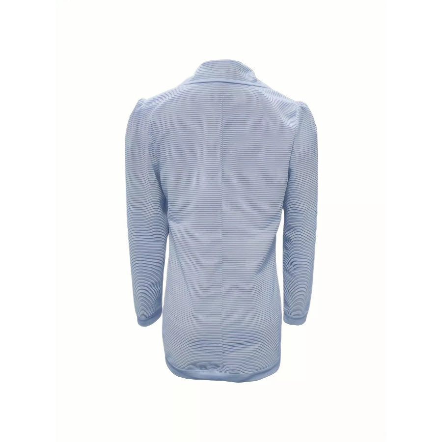 Texture Knit Double-Breasted Blazer Apparel and Accessories