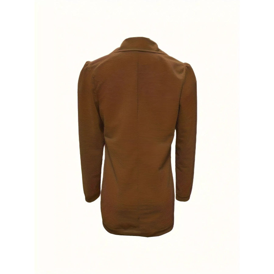 Texture Knit Double-Breasted Blazer Apparel and Accessories