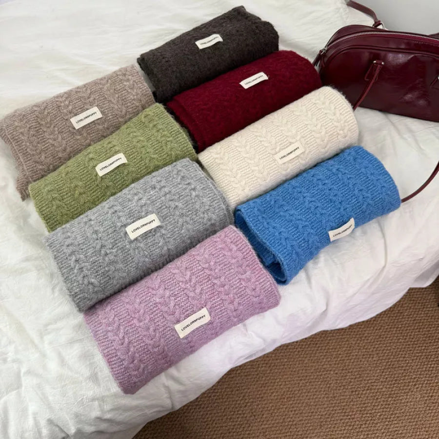 Texture Knit Winter Scarf Apparel and Accessories