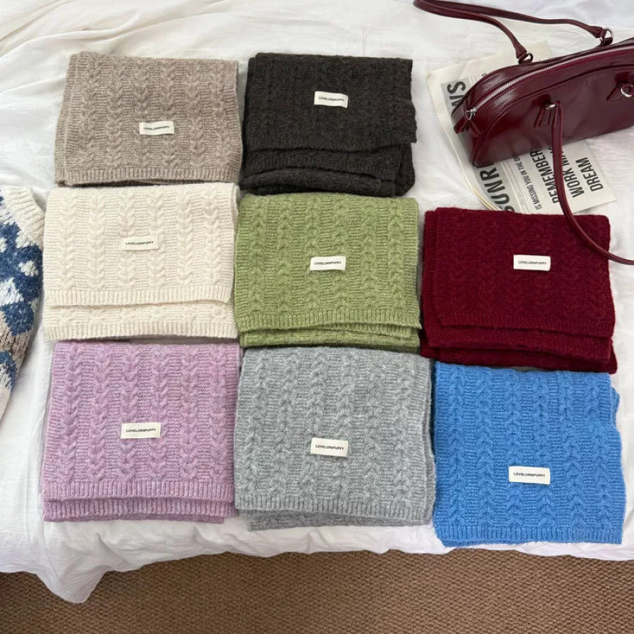 Texture Knit Winter Scarf Apparel and Accessories