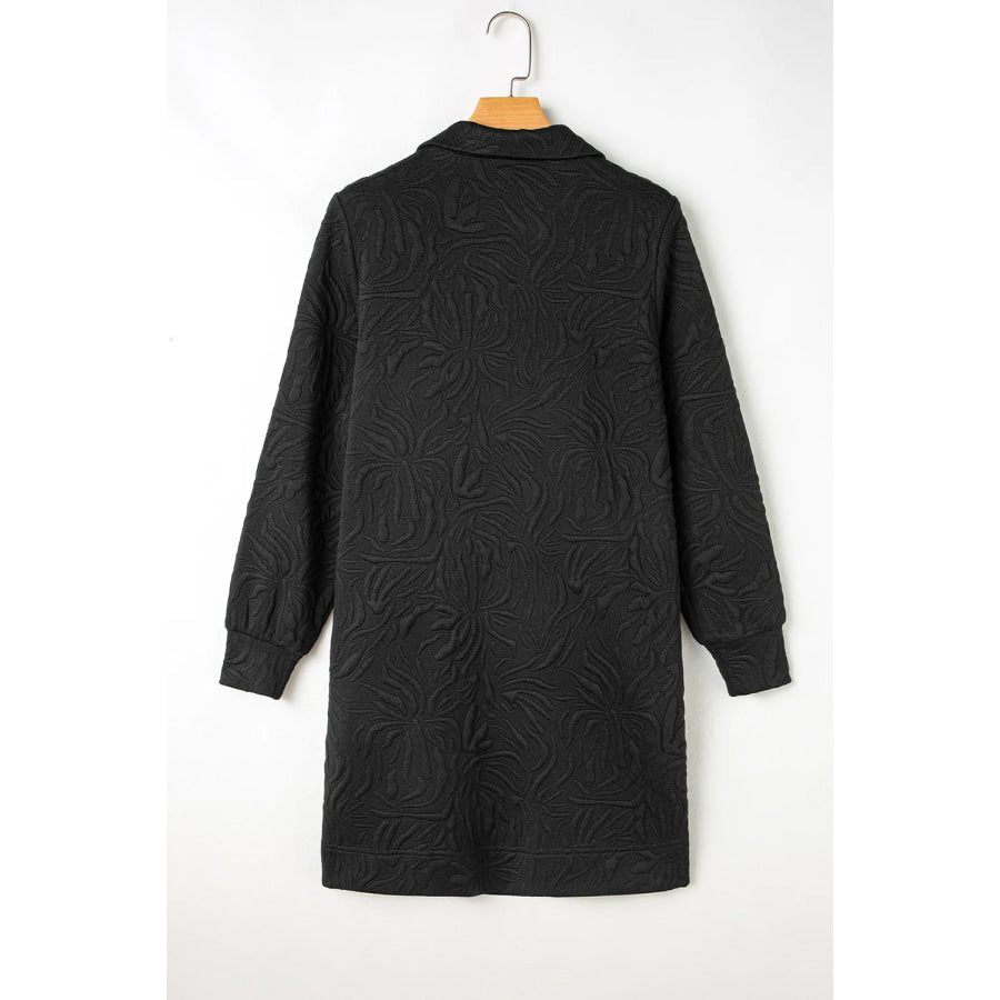 Texture Quarter Zip Long Sleeve Mini Dress Apparel and Accessories