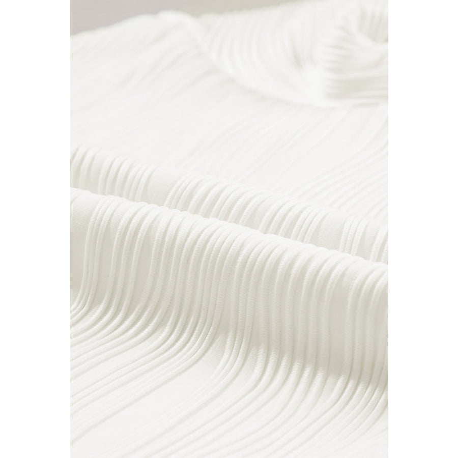 Texture Round Neck Long Sleeve Sweatshirt Apparel and Accessories