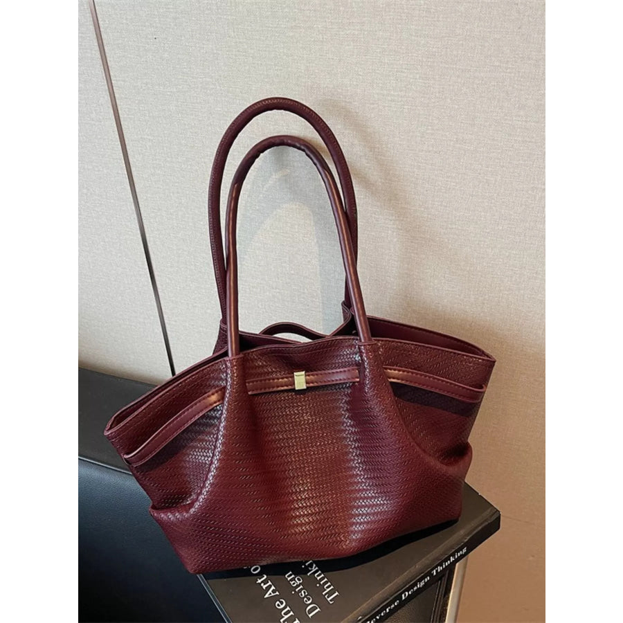Texture Tote Bag Red / ONESIZE Apparel and Accessories