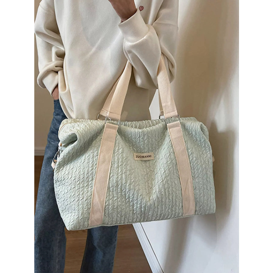Texture Travel Bag with Adjustable Strap Matcha Green / onesize Apparel and Accessories