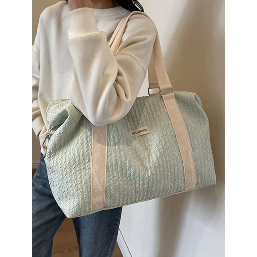 Texture Travel Bag with Adjustable Strap Matcha Green / onesize Apparel and Accessories