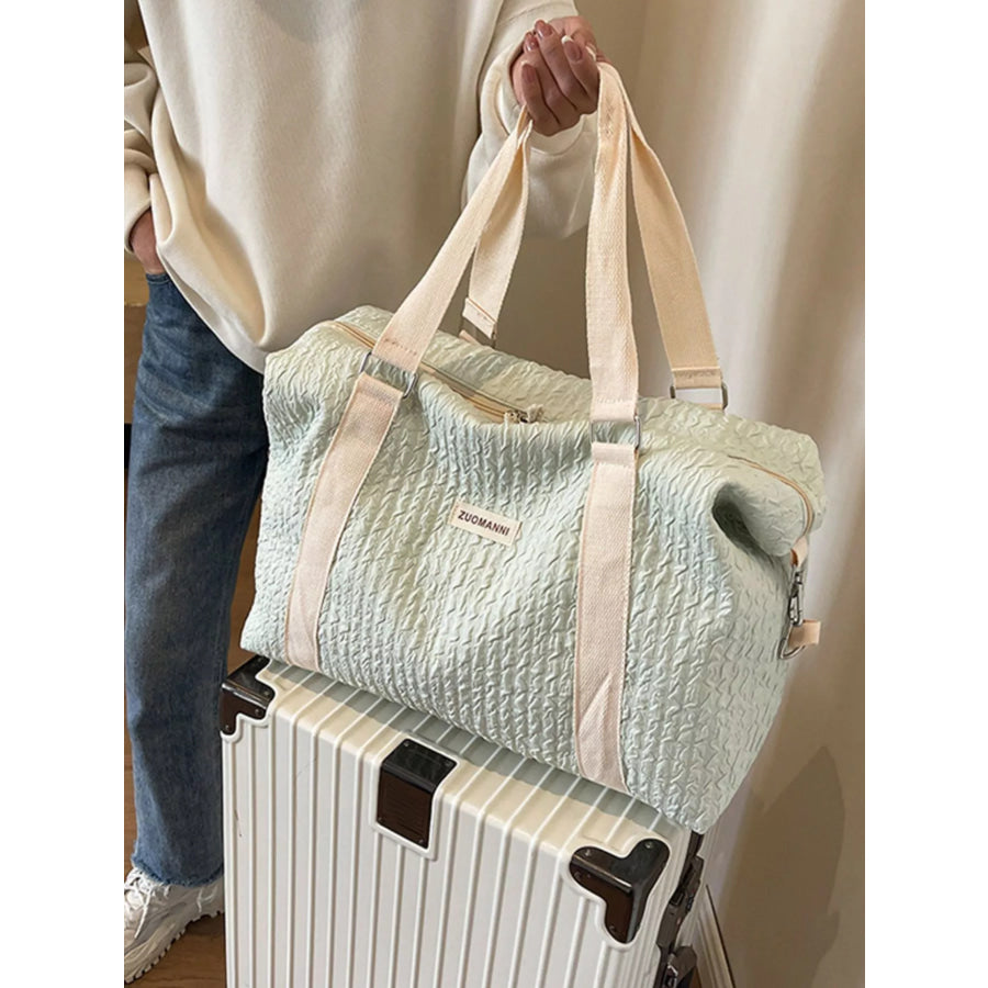 Texture Travel Bag with Adjustable Strap Matcha Green / onesize Apparel and Accessories