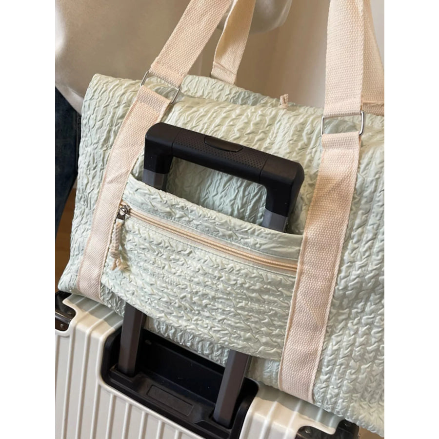 Texture Travel Bag with Adjustable Strap Matcha Green / onesize Apparel and Accessories