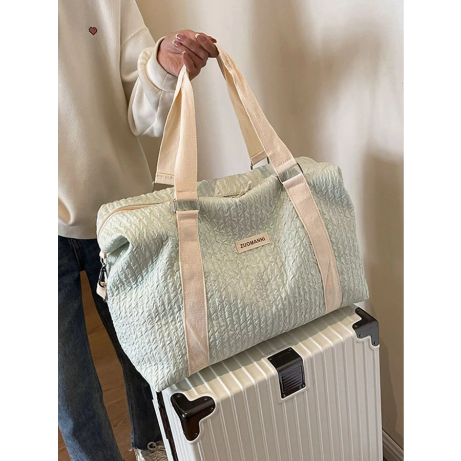 Texture Travel Bag with Adjustable Strap Matcha Green / onesize Apparel and Accessories