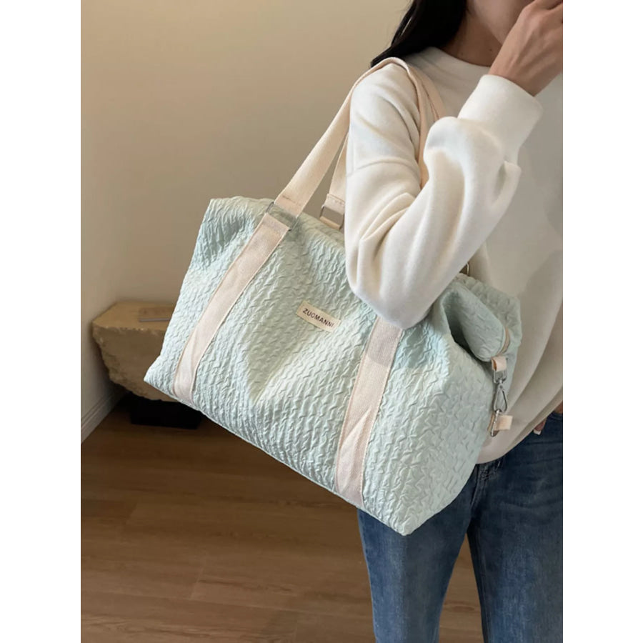 Texture Travel Bag with Adjustable Strap Matcha Green / onesize Apparel and Accessories