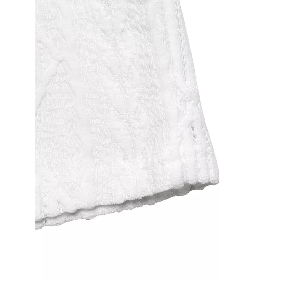 Textured Bow Back Knit T-Shirt Apparel and Accessories
