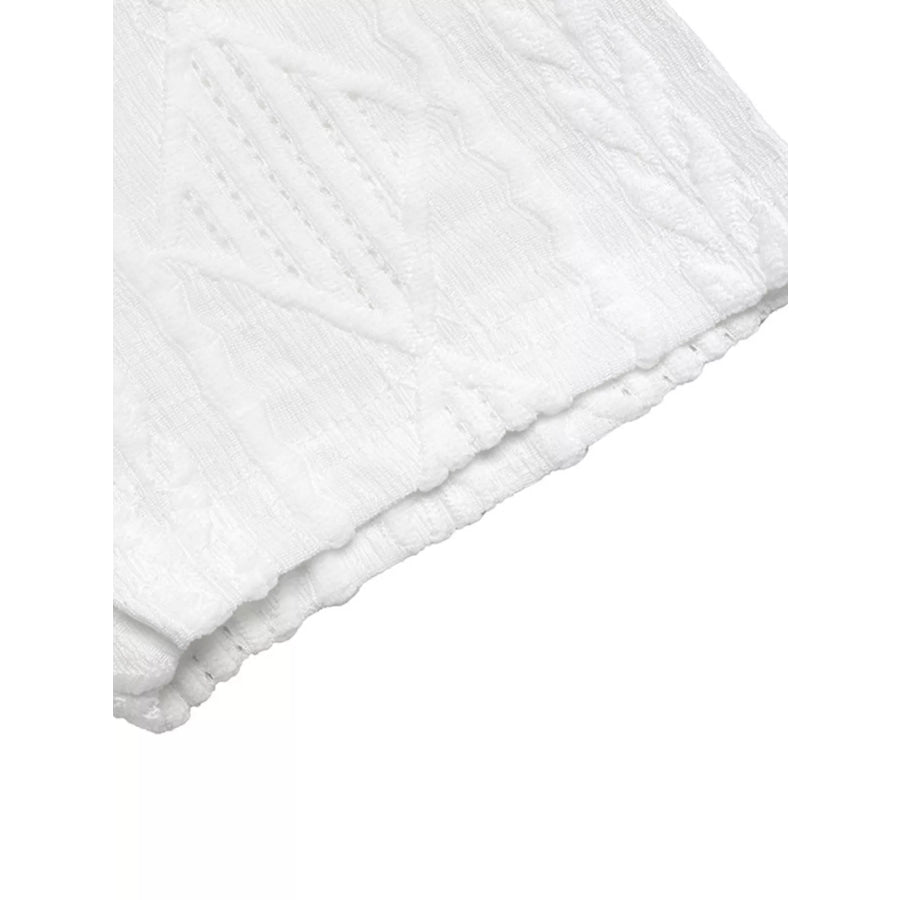 Textured Bow Back Knit T-Shirt Apparel and Accessories