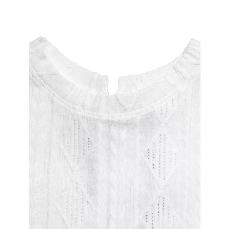 Textured Bow Back Knit T-Shirt Apparel and Accessories