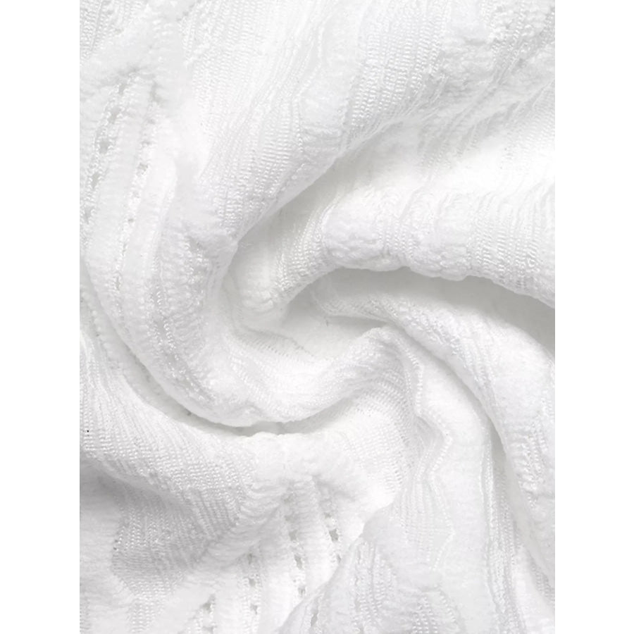 Textured Bow Back Knit T-Shirt Apparel and Accessories