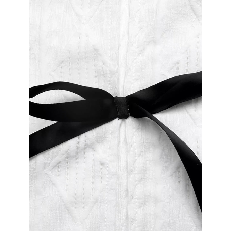 Textured Bow Back Knit T-Shirt Apparel and Accessories
