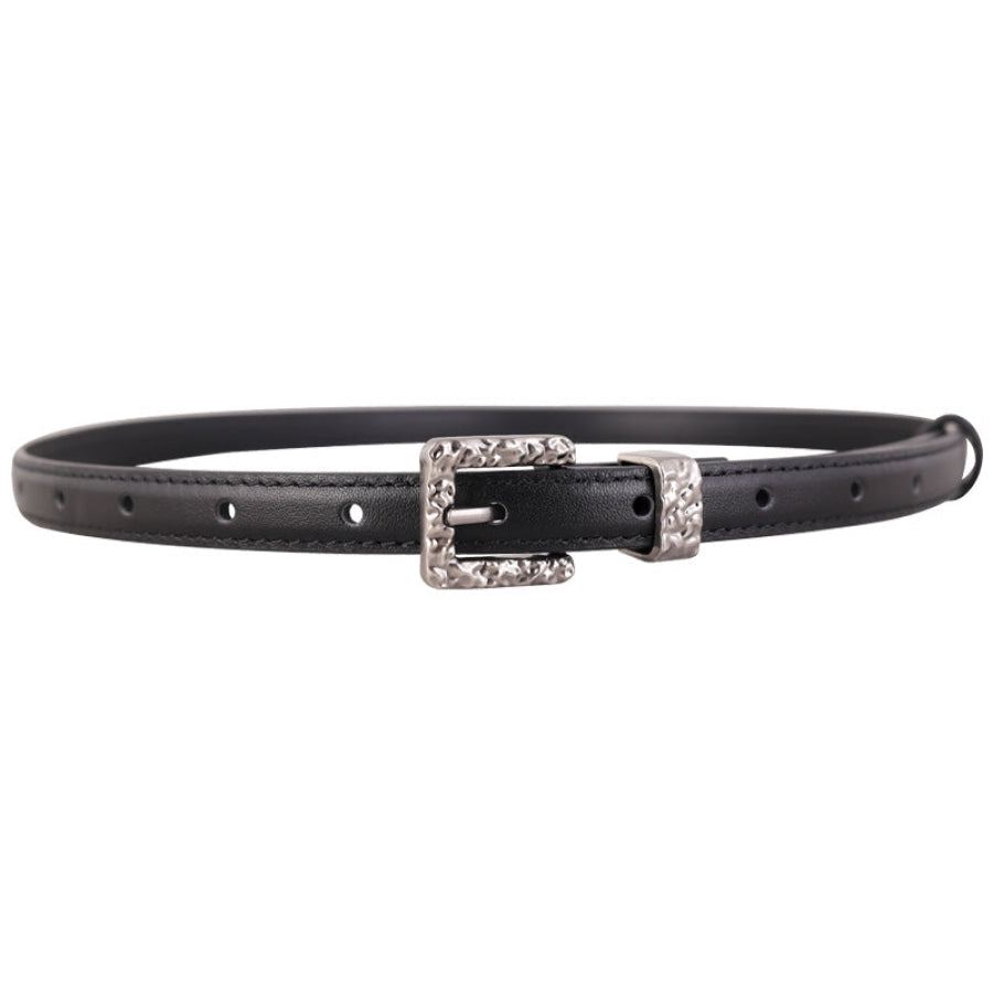 Textured Buckle Leather Belt Apparel and Accessories