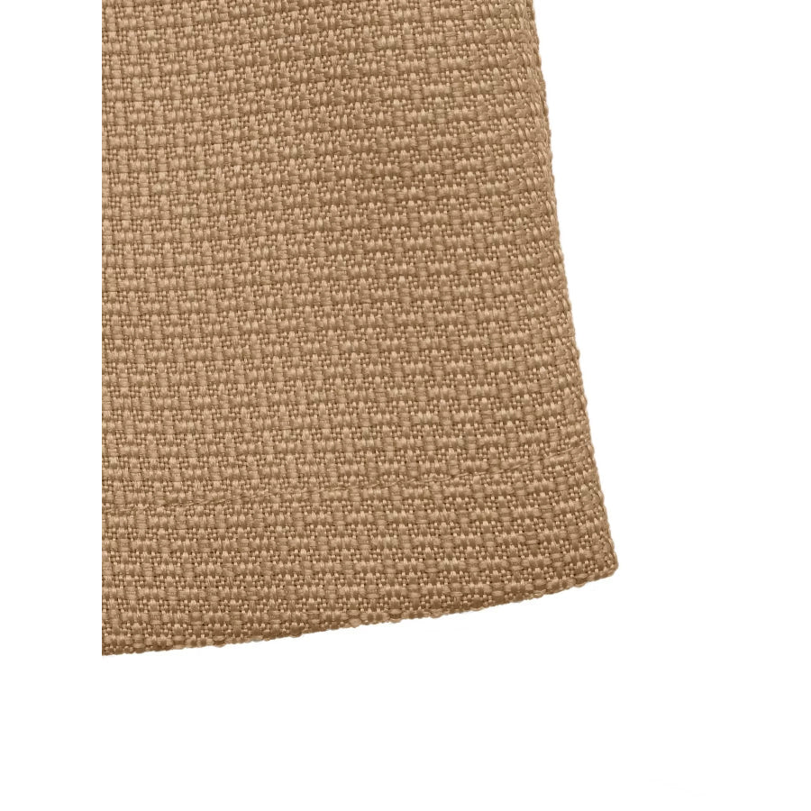 Textured Cropped Jacket with Gold-Tone Button Apparel and Accessories