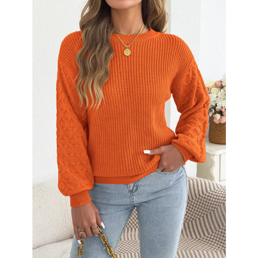 Textured Dropped Shoulder Sweater Apparel and Accessories