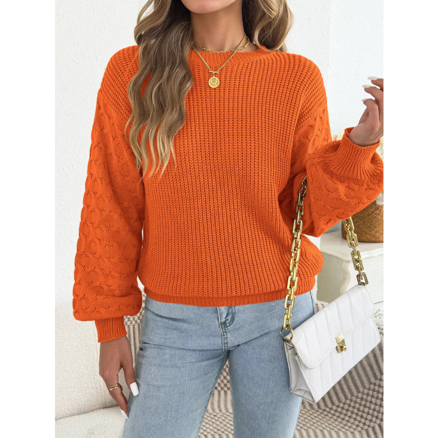 Textured Dropped Shoulder Sweater Apparel and Accessories