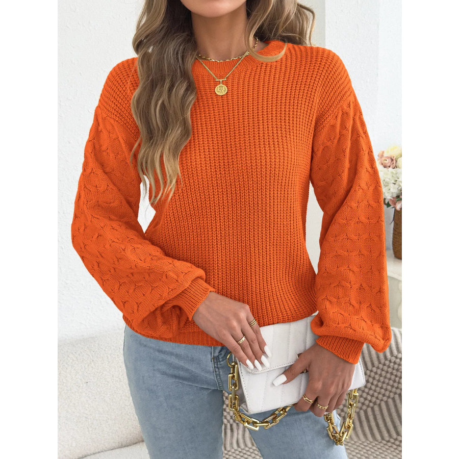 Textured Dropped Shoulder Sweater Apparel and Accessories