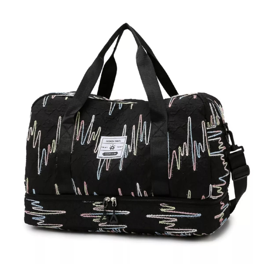 Textured Duffel Bag Black / onesize Apparel and Accessories