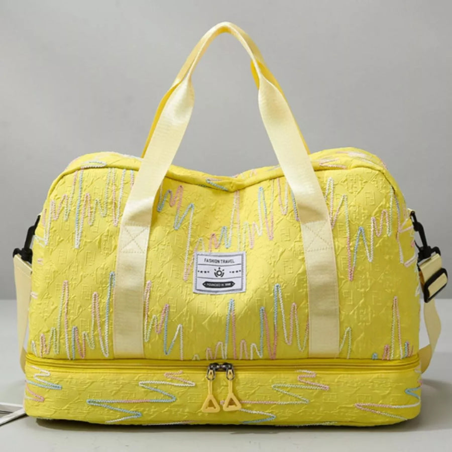 Textured Duffel Bag Yellow / onesize Apparel and Accessories