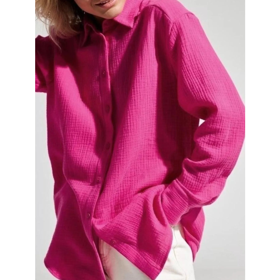 Textured Gauze Button-Down Shirt Apparel and Accessories