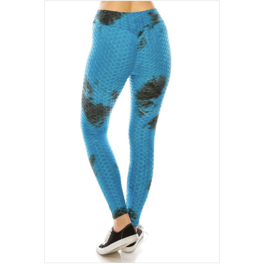 NEW! Textured High Waist Tummy Control Butt Lifting Tie Dye Leggings Leggings