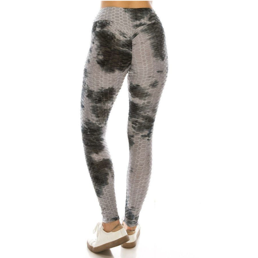 NEW! Textured High Waist Tummy Control Butt Lifting Tie Dye Leggings Leggings