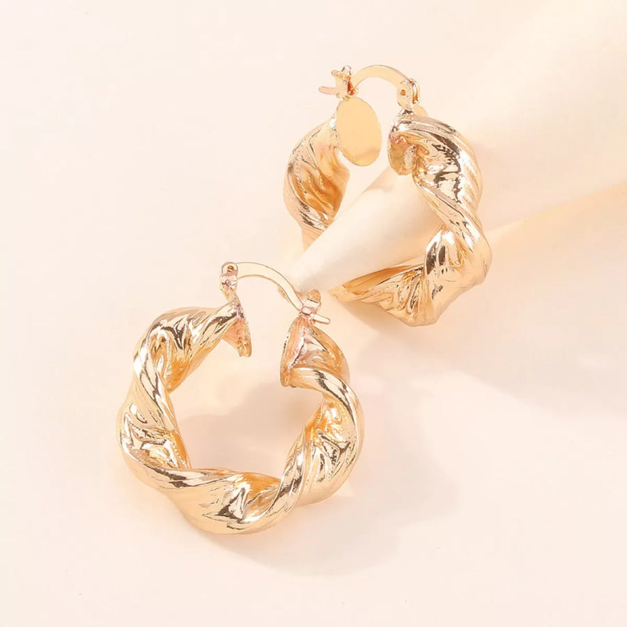 Textured Hoop Earrings Apparel and Accessories