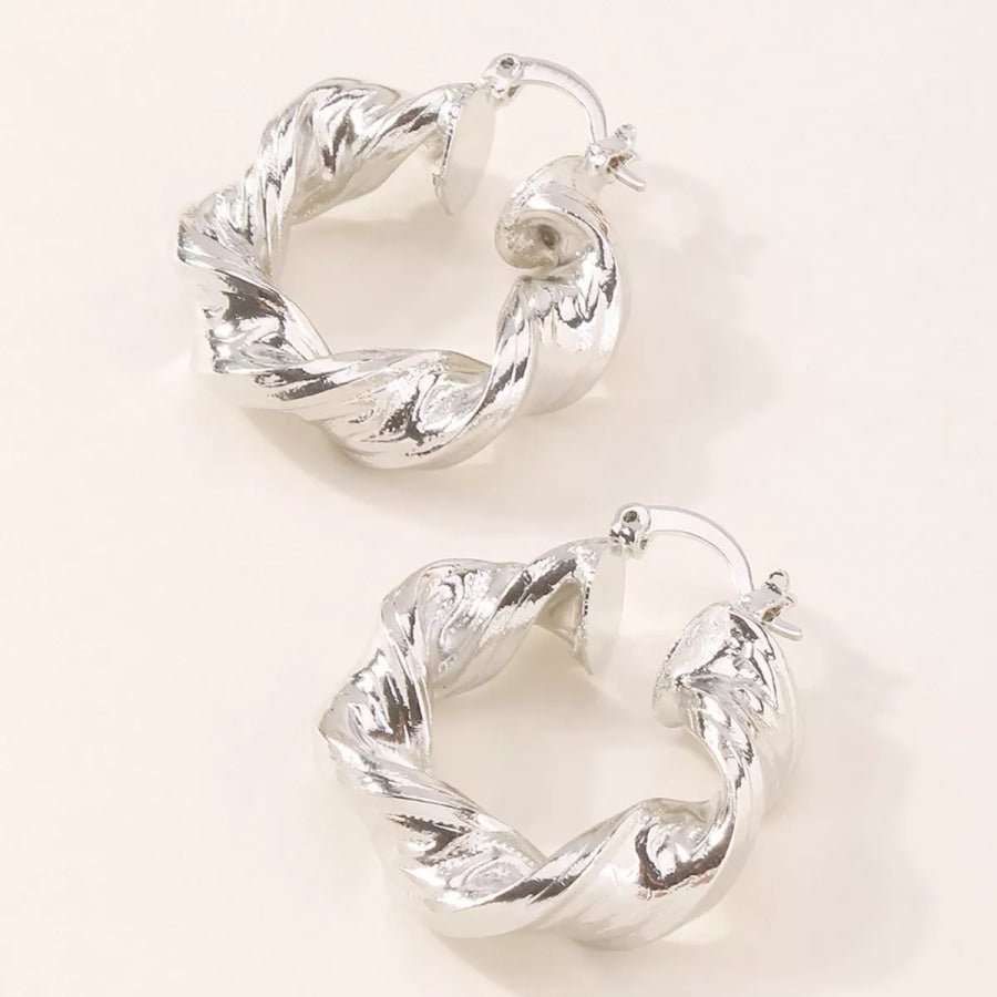 Textured Hoop Earrings Apparel and Accessories