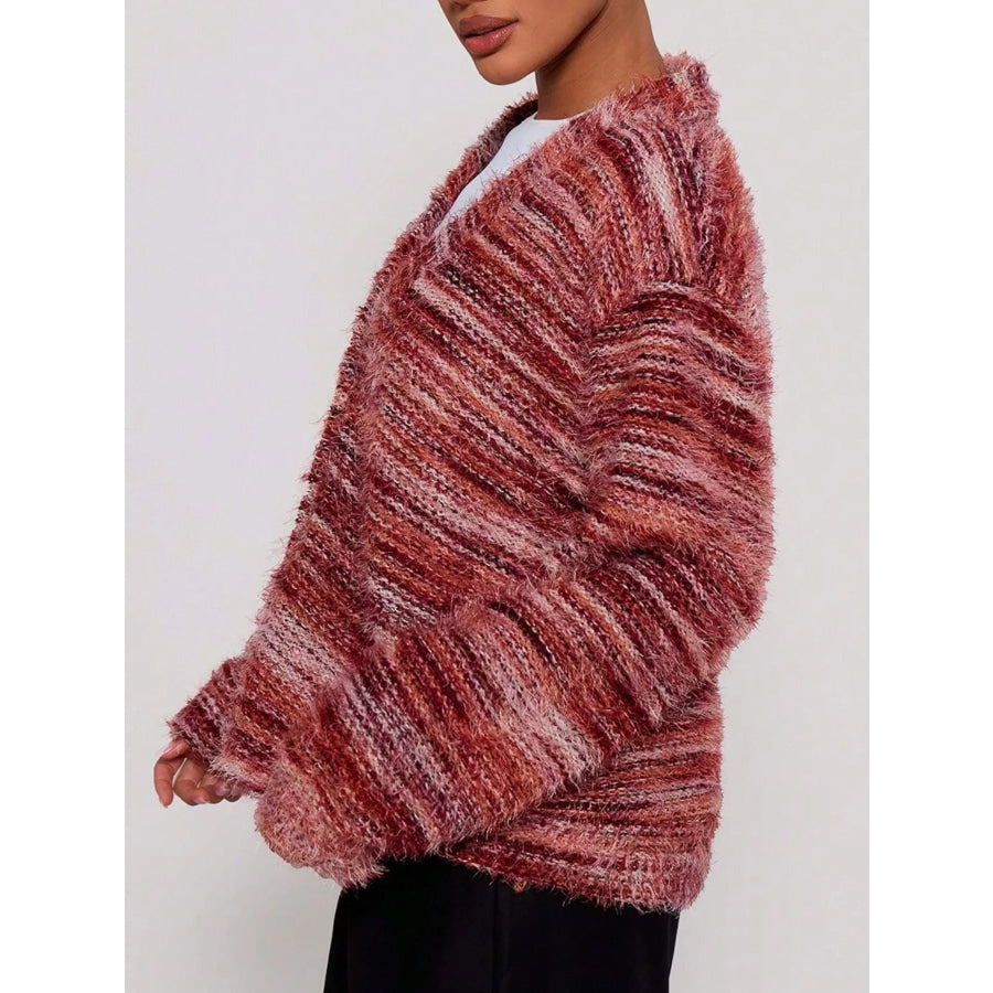 Textured Knit Button-Down Cardigan Apparel and Accessories
