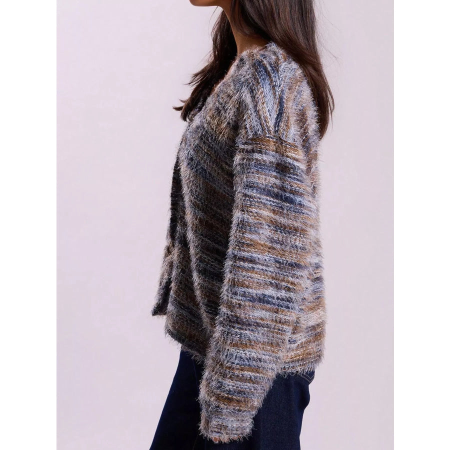 Textured Knit Button-Down Cardigan Apparel and Accessories