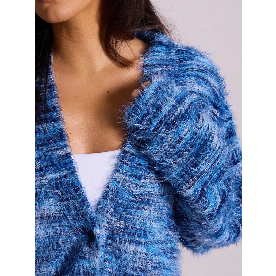 Textured Knit Button-Down Cardigan Apparel and Accessories